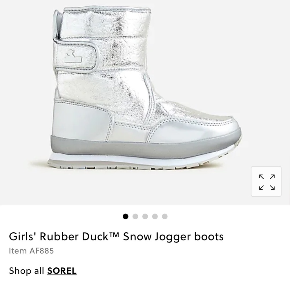Silver snow boots from j crew